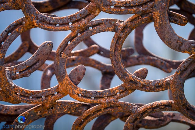 Abstract with horseshoes